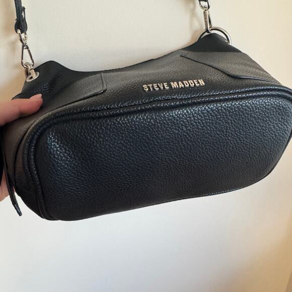 New Steve Madden BSammy Bucket Bag Black Studed Tassel Faux Leather - Picture 7 of 7